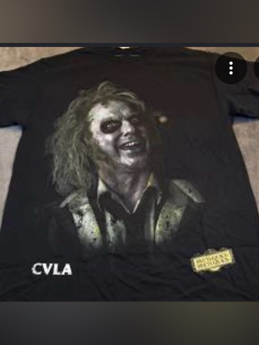CVLA Beetlejuice graphic t-shirt featuring a portrait of Beetlejuice